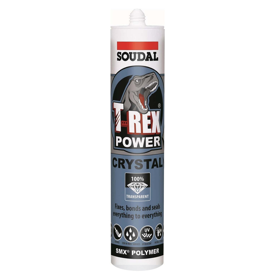 SOUDAL T-Rex Power Crystal Sealant Adhesive - 290ml - TradeGear