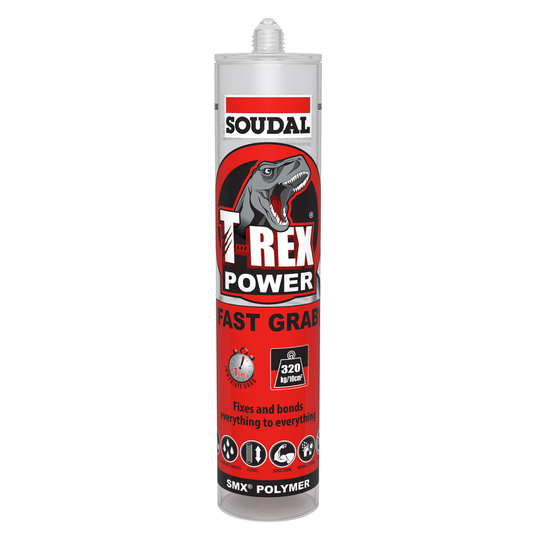 SOUDAL T-Rex Power Fast Grab Sealant Adhesive - 290ml - TradeGear